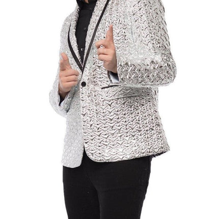 Zilveren Blazer Heren van Partychimp koop je bij Partywinkel