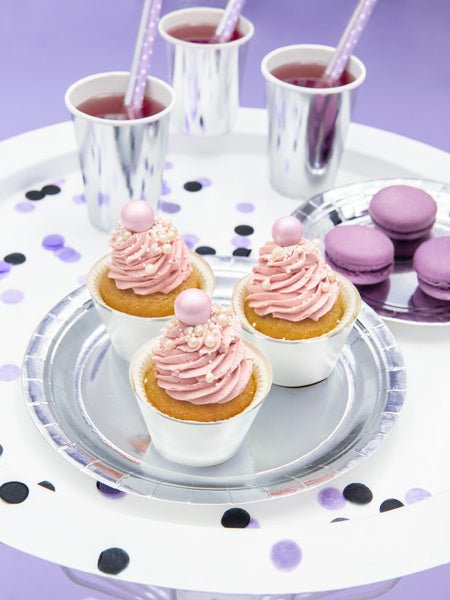 Zilveren Borden 23cm 6st van Partydeco koop je bij Partywinkel