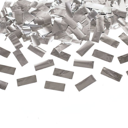 Zilveren Confetti Kanon Folie 40cm van Riethmueller koop je bij Partywinkel