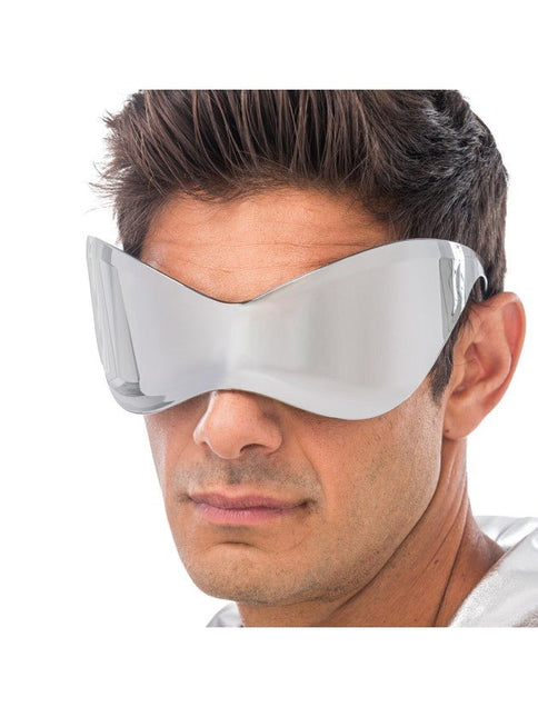Zilveren Futuristische Spiegelbril van CHAKS koop je bij Partywinkel