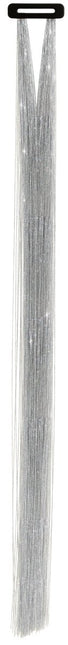 Zilveren Hair Extension Glitters 50cm 3st van Fiestas Guirca koop je bij Partywinkel