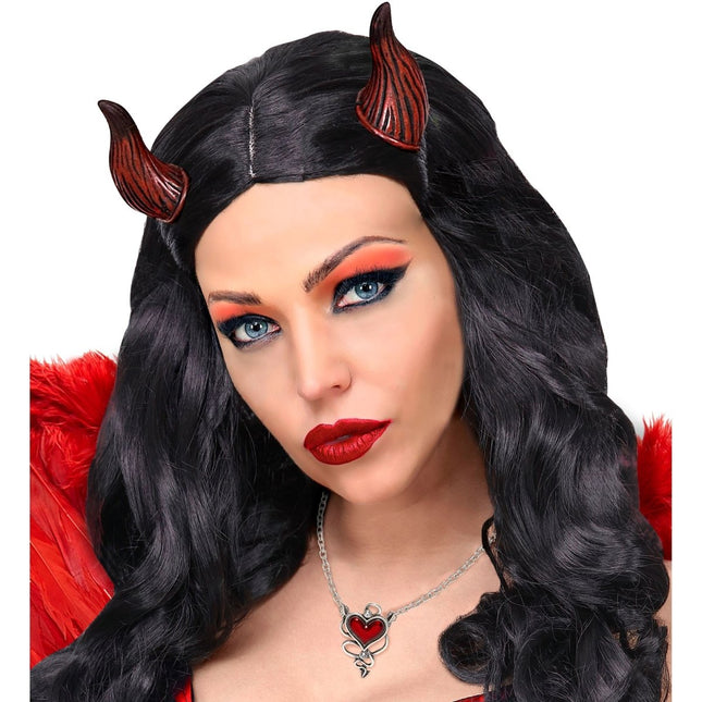 Zilveren Ketting Met Rode Duivels Hart van Widmann koop je bij Partywinkel