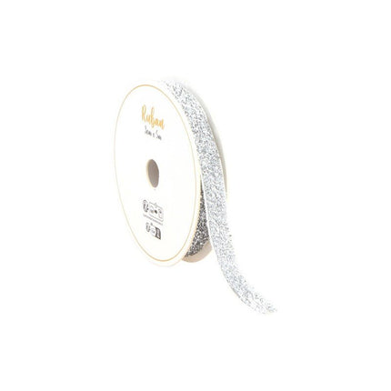 Zilveren Lint Glitter 10Mm 3m van CHAKS koop je bij Partywinkel