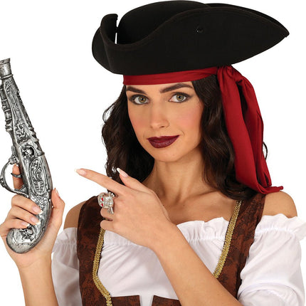 Zilveren Nep Pistool 30cm van Fiestas Guirca koop je bij Partywinkel