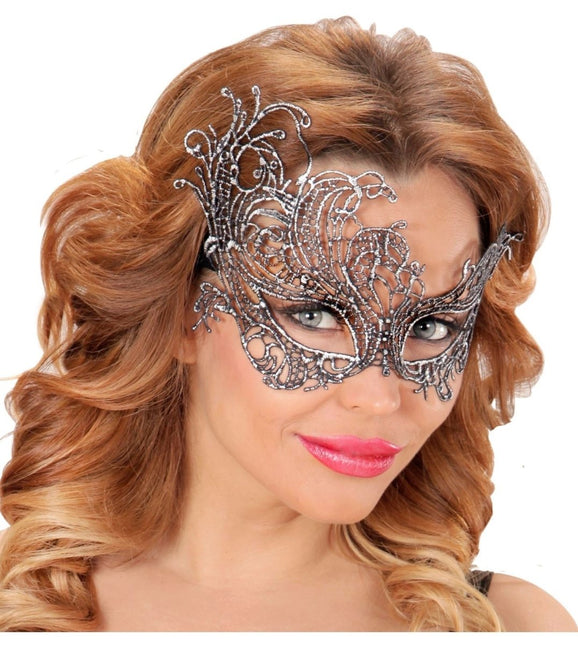 Zilveren Oogmasker Kant van Widmann koop je bij Partywinkel