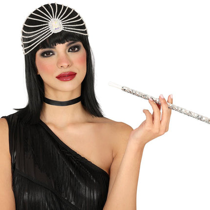 Zilveren Sigarettenhouder 30cm van Fiestas Guirca koop je bij Partywinkel