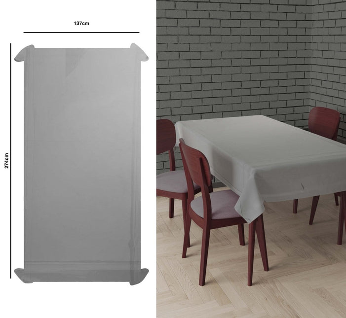 Zilveren Tafelkleed Metallic 2,74m van Fiestas Guirca koop je bij Partywinkel