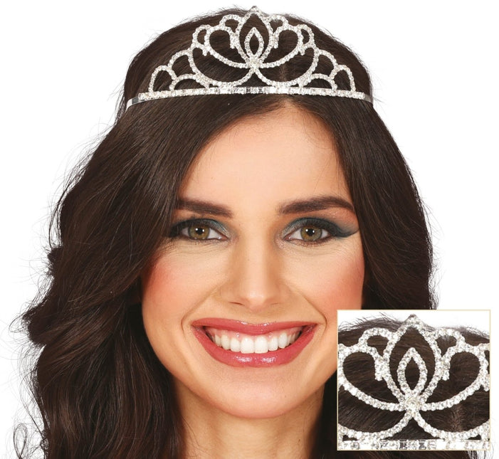 Zilveren Tiara van Fiestas Guirca koop je bij Partywinkel