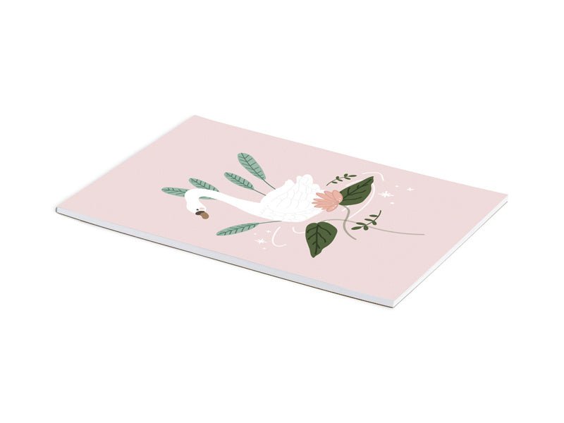 Zwaan Tekenboek met Poster Roze 21 x 30cm van Partydeco koop je bij Partywinkel