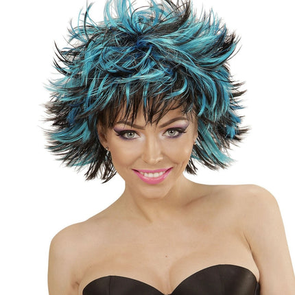 Zwart Blauwe Pruik van Widmann koop je bij Partywinkel
