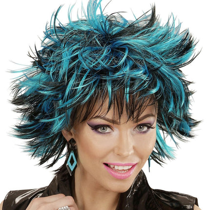 Zwart Blauwe Pruik van Widmann koop je bij Partywinkel