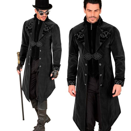 Zwart Fluwelen Gothic Jas Heren van Widmann koop je bij Partywinkel