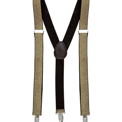 Zwart Gouden Bretels Glitter van Widmann koop je bij Partywinkel