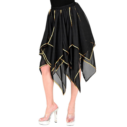 Zwart Gouden Rok van Widmann koop je bij Partywinkel