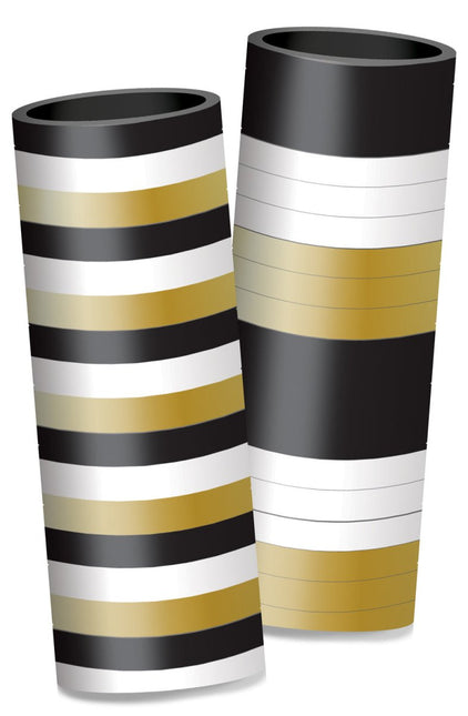 Zwart Gouden Serpentine 4m 2st van Folat koop je bij Partywinkel