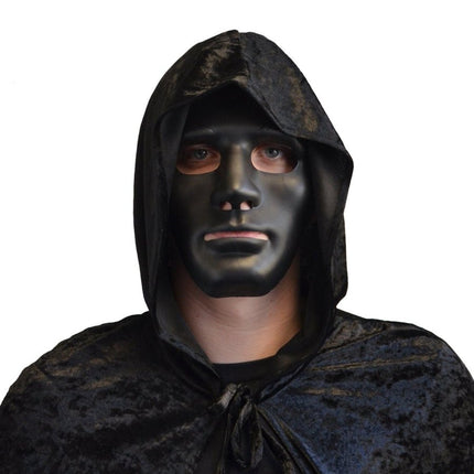 Zwart Masker Pvc van Partychimp koop je bij Partywinkel
