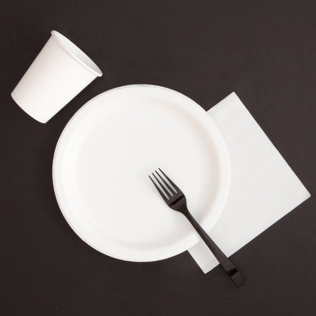 Zwart Tafelkleed Rond 2,13m van Unique koop je bij Partywinkel