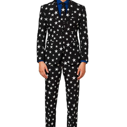 Zwart Wit Sterren Pak Heren OppoSuits van OppoSuits koop je bij Partywinkel