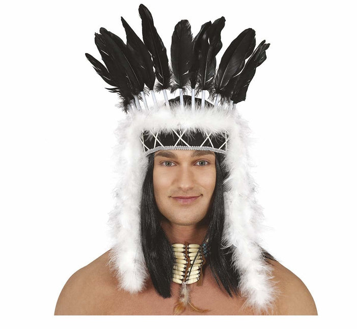 Zwart Witte Hoofdtooi van Fiestas Guirca koop je bij Partywinkel