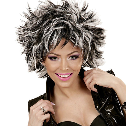 Zwart Witte Pruik van Widmann koop je bij Partywinkel