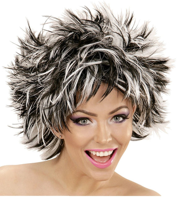 Zwart Witte Pruik van Widmann koop je bij Partywinkel