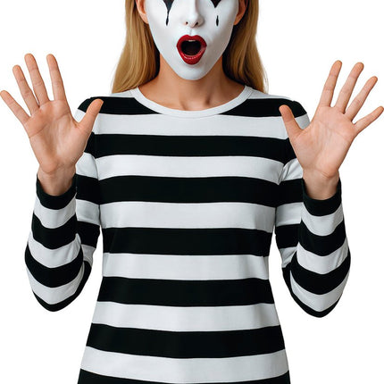 Zwart Witte Shirt Dames Gestreept van Fiestas Guirca koop je bij Partywinkel