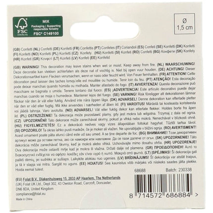 Zwart Zilveren Confetti Zwart 14gr van Folat koop je bij Partywinkel