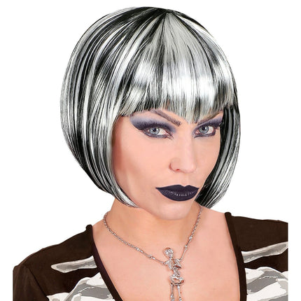 Zwart Zilveren Pruik van Widmann koop je bij Partywinkel