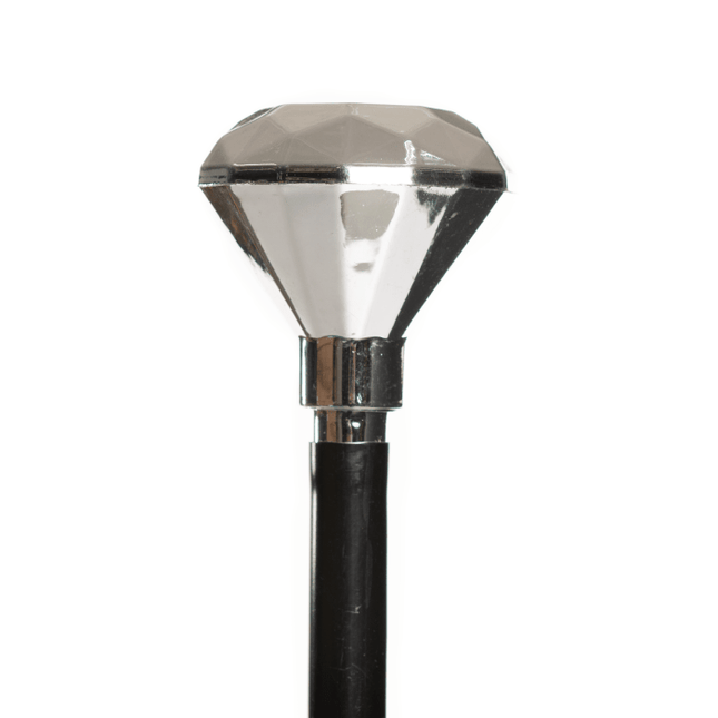 Zwart Zilveren Toverstaf 1,05m 3 delig van Partychimp koop je bij Partywinkel