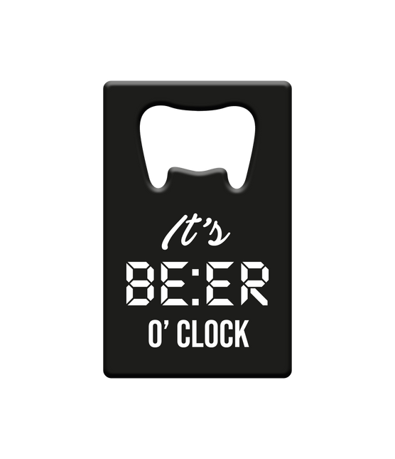 Zwarte Bieropener Bier O'Clock van Paper Dreams koop je bij Partywinkel