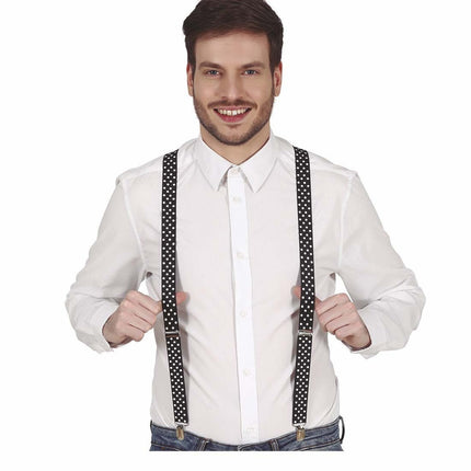 Zwarte Bretels Stippen van Fiestas Guirca koop je bij Partywinkel