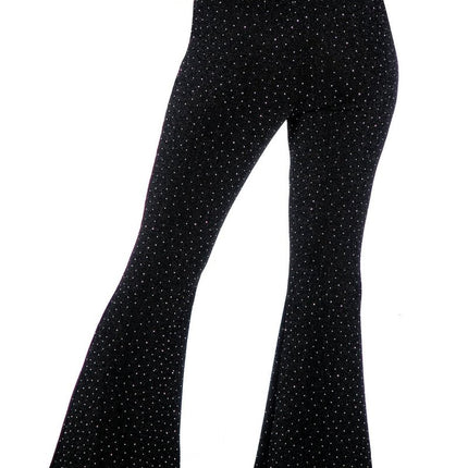 Zwarte Broek Dames Flared Glitter van Wilbers & Wilbers koop je bij Partywinkel