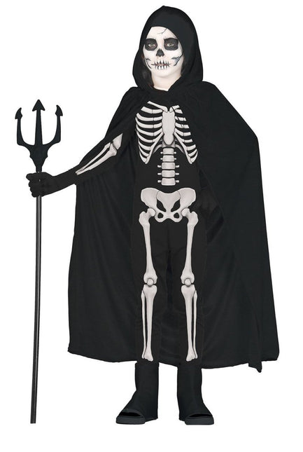 Zwarte Cape Kind Met Capuchon 1m van Fiestas Guirca koop je bij Partywinkel