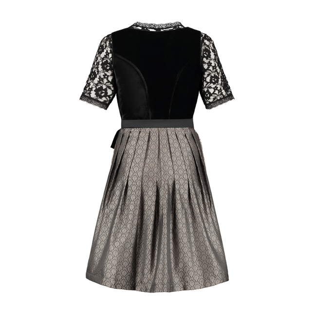 Zwarte Dirndl Jurk Oktoberfest Dames Velvet van Haus Huberts koop je bij Partywinkel
