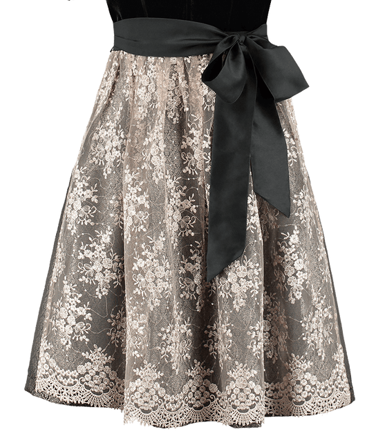 Zwarte Dirndl Jurk Oktoberfest Dames Velvet van Haus Huberts koop je bij Partywinkel