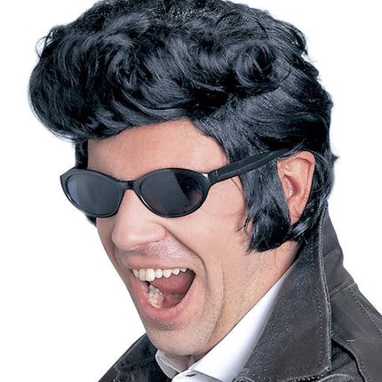Zwarte Elvis Pruik van Widmann koop je bij Partywinkel