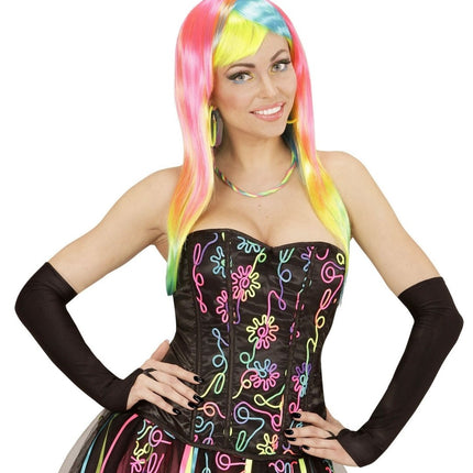 Zwarte Handschoenen Vingerloos Satijn van Widmann koop je bij Partywinkel