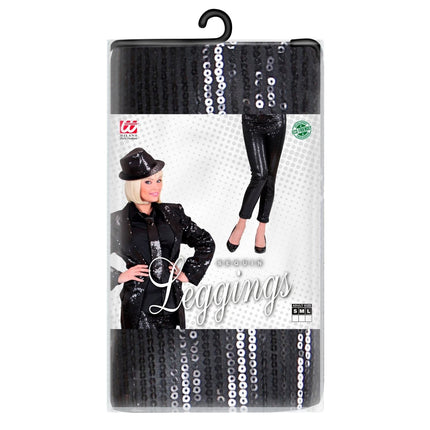 Zwarte Legging Pailletten van Widmann koop je bij Partywinkel