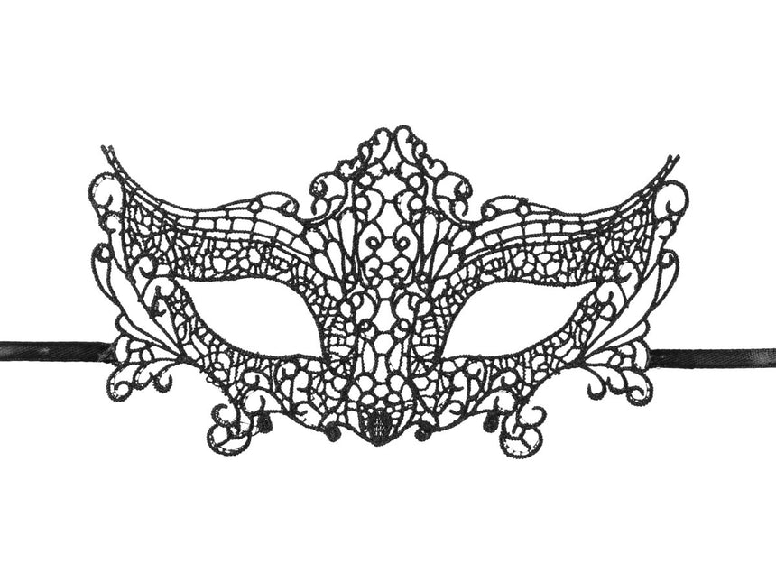 Zwarte Oogmasker Kant van Partydeco koop je bij Partywinkel