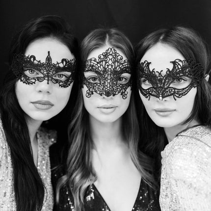 Zwarte Oogmasker Lace van Partydeco koop je bij Partywinkel
