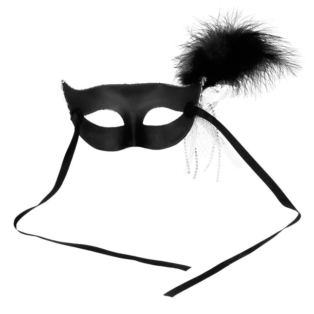 Zwarte Oogmasker Venice Flapper van Boland koop je bij Partywinkel