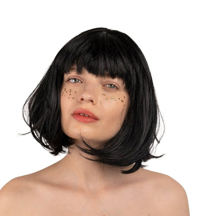 Zwarte Pruik Cleopatra van Partydeco koop je bij Partywinkel