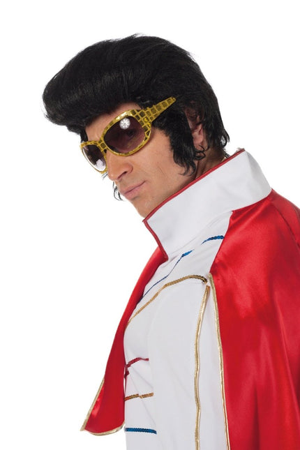 Zwarte Pruik Elvis van Wilbers & Wilbers koop je bij Partywinkel