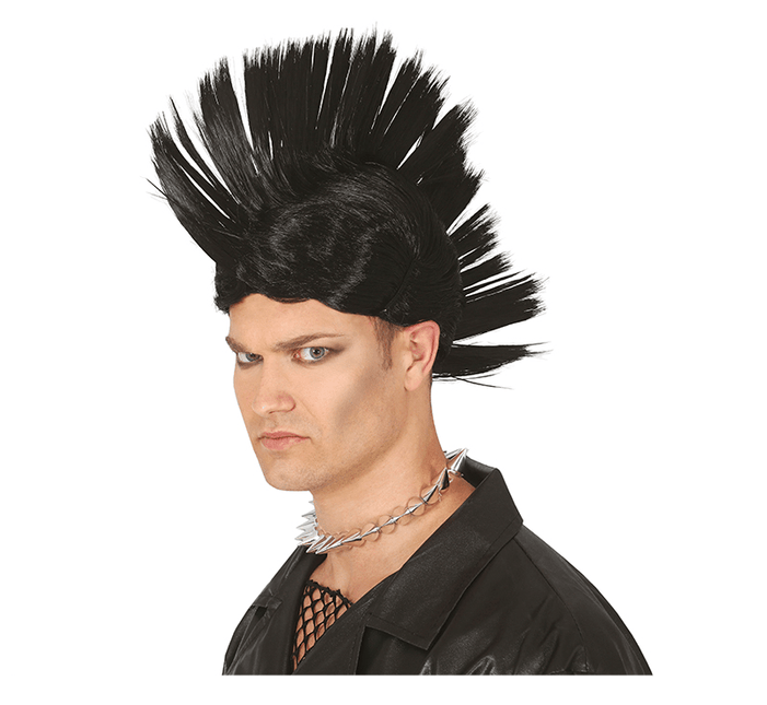 Zwarte Pruik Punk van Fiestas Guirca koop je bij Partywinkel