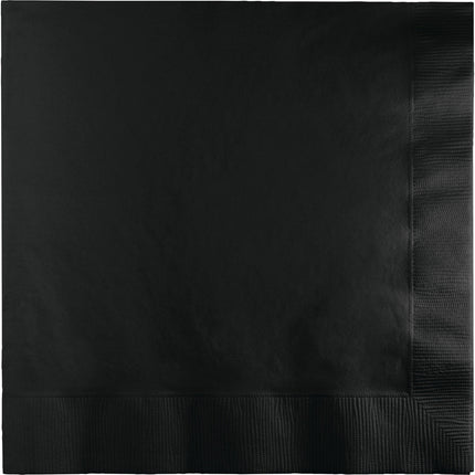 Zwarte Servetten 3 - Laags 33cm 50st van Creative Converting koop je bij Partywinkel