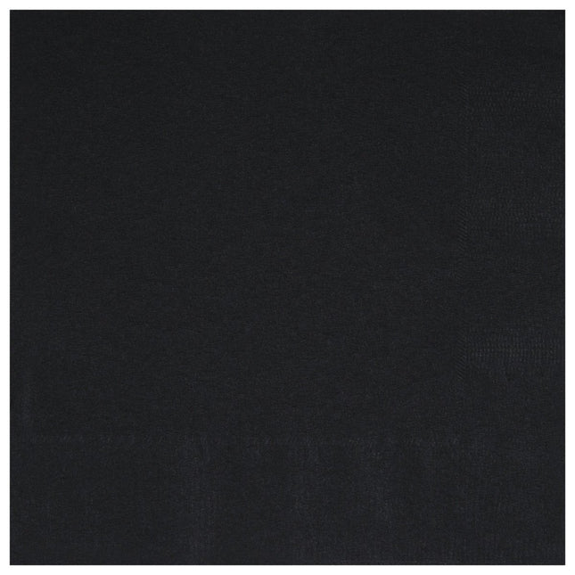 Zwarte Servetten 33cm 50st van Unique koop je bij Partywinkel
