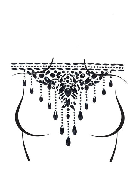 Zwarte Stickers Body Jewels Choker van Leg Avenue koop je bij Partywinkel