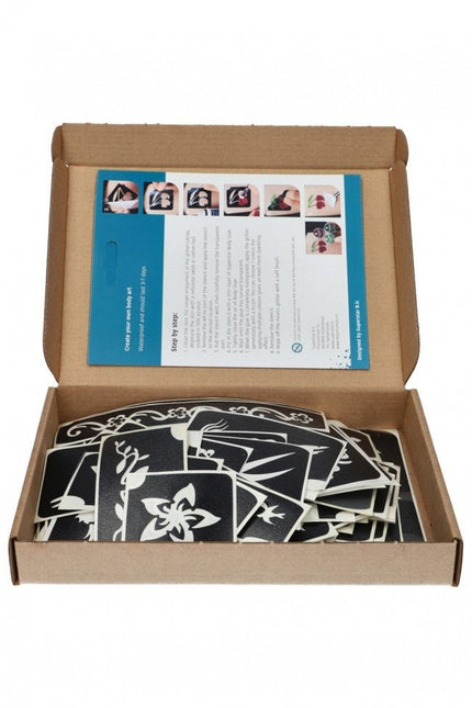 Zwarte Tattoo Stencil Festival 100st van Superstar koop je bij Partywinkel