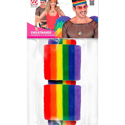 Zweetband Set Regenboog van Widmann koop je bij Partywinkel