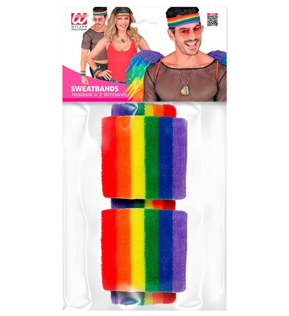Zweetband Set Regenboog van Widmann koop je bij Partywinkel